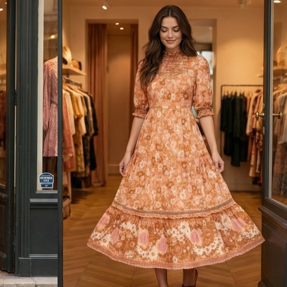 Spell and the Gypsy Anne Organic Cotton Midi Dress